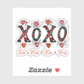 Kussen en knuffels doodle kunst valentijn sticker (Vel)