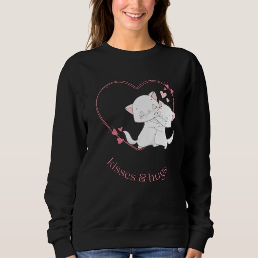 kussen en knuffels, katten die elkaar knuffelen trui (Voorkant)