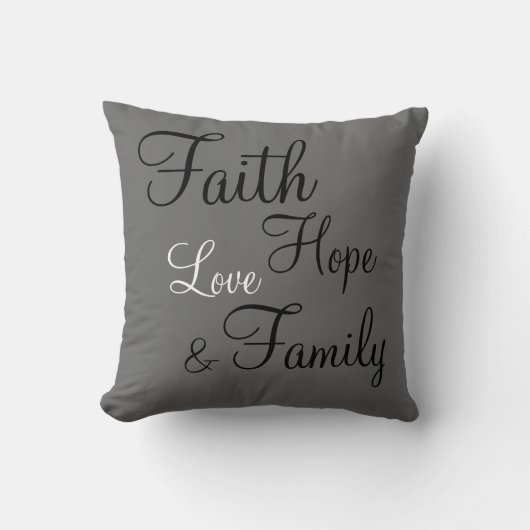 Kussen - Faith Hope Love Family (Voorkant)