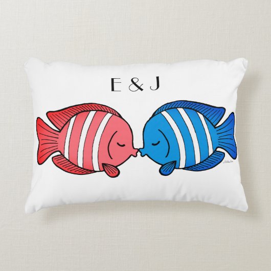Kussen Fish Pillow Custom bruiloft cadeau voor kop (Voorkant)