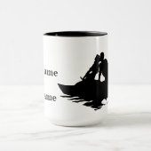 Kussen Gevist Paar Silhouet Mok aanpassen! (Midden)