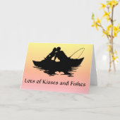 Kussen Gevist paar Verjaardag Wenskaart Kaart (Gele Bloem)