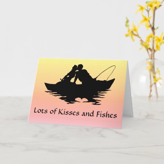 Kussen Gevist paar Verjaardag Wenskaart Kaart (Gele Bloem)