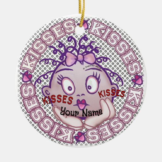 Kussen Gezicht Keramisch Ornament (Voorkant)