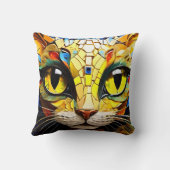 Kussen gooien kussens van Mozaïek Katten (Achterkant)