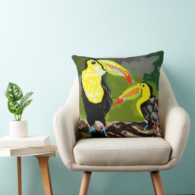 Kussen gooien : Vogels van het Paradijs (Stoel)