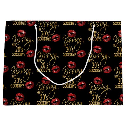 Kussen Haar 20's Goodbye - Red Lips Groot Cadeauzakje (Voorkant)