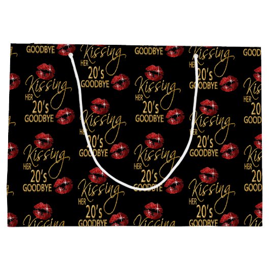 Kussen Haar 20's Goodbye - Red Lips Groot Cadeauzakje (Achterkant)