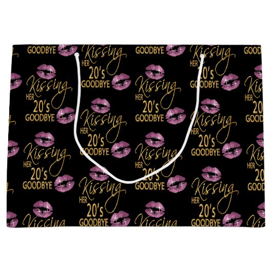 Kussen Haar 20's Goodbye - Roze Lippen Groot Cadeauzakje (Voorkant)