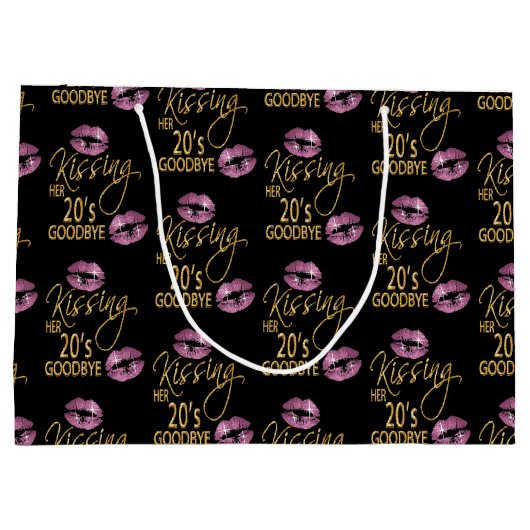 Kussen Haar 20's Goodbye - Roze Lippen Groot Cadeauzakje (Achterkant)