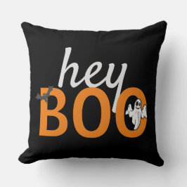 Kussen - hey BOO Geest / Vleermuizen Zwart