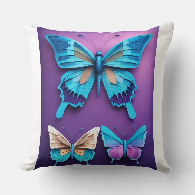 Kussen Hoesje afbeelding met vlinder (Voorkant)