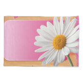 Kussen Hoesje Blauw Bloemen Roze Wit Daisy Kussensloop (Achterkant)