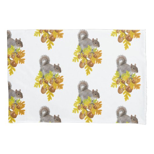 Kussen Hoesje eekhoorn eikels Kussensloop (Voorkant)