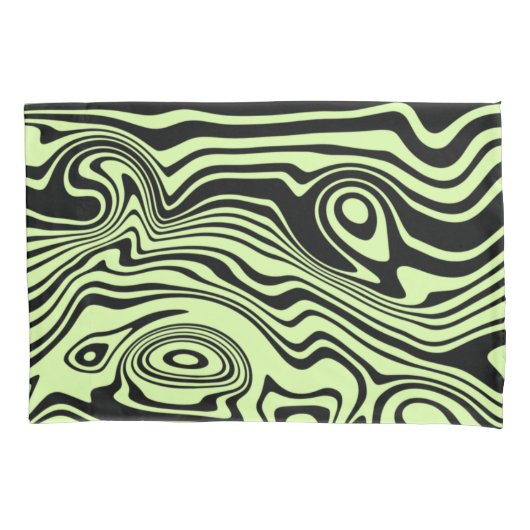 Kussen Hoesje met Abstracte golven - Kies kleur Kussensloop (Voorkant)