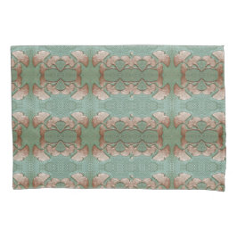 Kussen hoesje met groene en koperen Gingko print Kussensloop