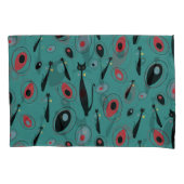 Kussen Hoesje | Midden-eeuwse moderne atoomkatten Kussensloop (Voorkant)