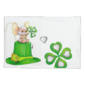Kussen Hoesje St. Patrick's Day Mice Kussensloop (Achterkant)