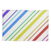 Kussen Hoesje Streep Kleurrijk Kussensloop (Achterkant)