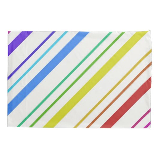 Kussen Hoesje Streep Kleurrijk Kussensloop (Achterkant)