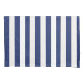 Kussen Hoesje Streep Wit en Blauw Kussensloop (Voorkant)