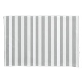 Kussen Hoesje Streep Wit en Grijs Kussensloop (Voorkant)
