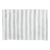 Kussen Hoesje Streep Wit en Grijs Kussensloop (Voorkant)