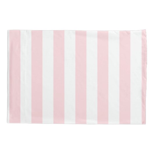 Kussen Hoesje Streep Wit en Roze Kussensloop (Achterkant)