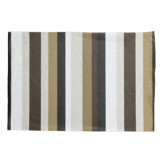 Kussen Hoesje Stripe Brown Kussensloop (Achterkant)