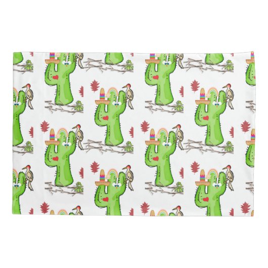 Kussen Hoesje Vogelcactus Kussensloop (Achterkant)