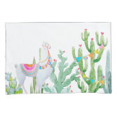 Kussen Hoesjes Boho Llama Bohemian Cacti Desert Fl Kussensloop (Voorkant-Rechts)
