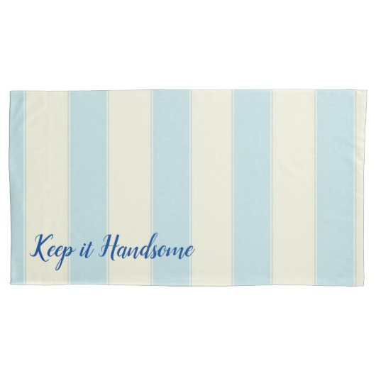 Kussen Hoesjes houden het knappe beige blauwe stre Kussensloop (Voorkant)