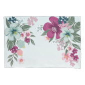 Kussen Hoesjes Tropische Bloem op Blue Ombre Kussensloop (Voorkant-Links)