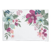 Kussen Hoesjes Tropische Bloem op Wit Kussensloop (Voorkant-Links)