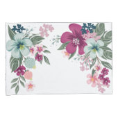 Kussen Hoesjes Tropische Bloem op Wit Kussensloop (Voorkant-Rechts)