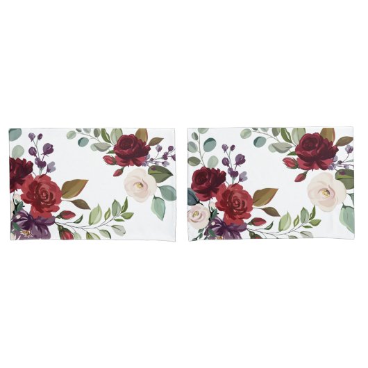 Kussen Hoesjes Wit Roses Goud Geometrisch Vloer Kussensloop (Voorkant-Set)