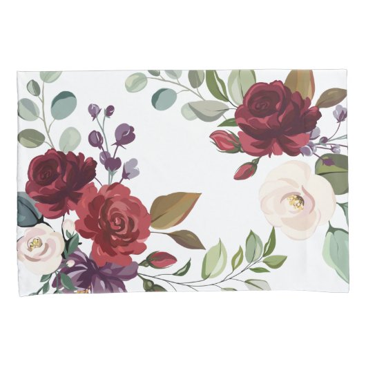 Kussen Hoesjes Wit Roses Goud Geometrisch Vloer Kussensloop (Voorkant-Rechts)