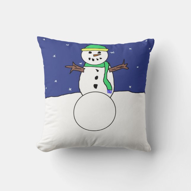 Kussen in de vorm van een sneeuwman (Voorkant)