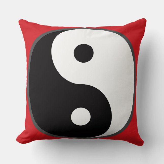 Kussen in moderne abstracte stijl - yin yang (Voorkant)