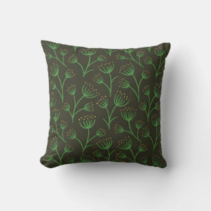 Kussen in vintage stijl blauwe kleur botanisch pat