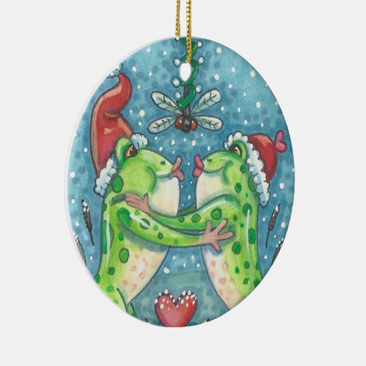 KUSSEN KIKKERS, LIBELLE MISTLETOE ORNAMENT ROND (Rechts)