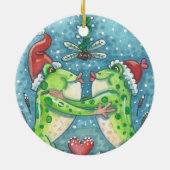 KUSSEN KIKKERS, LIBELLE MISTLETOE ORNAMENT ROND (Achterkant)