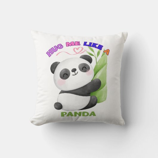 Kussen – Knuffel me als een panda (Voorkant)