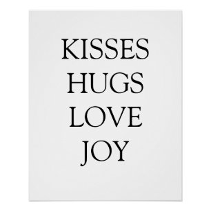 Kussen knuffels liefde inspirerende motivatie perfect poster