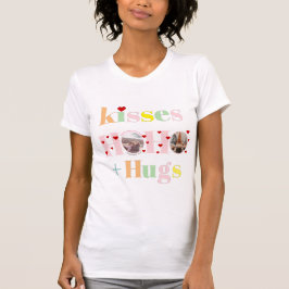 Kussen, liefde, knuffels typografie foto Galentine T-shirt