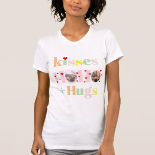 Kussen, liefde, knuffels typografie foto Galentine T-shirt