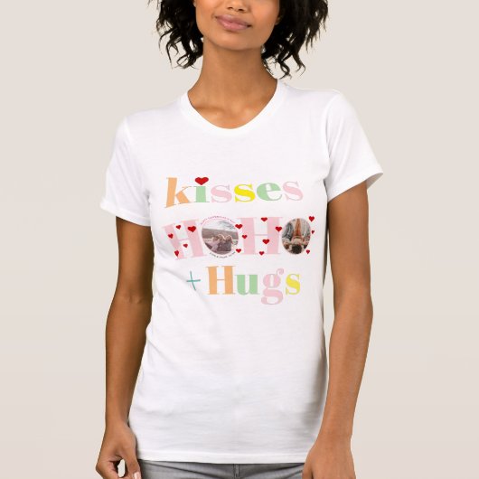 Kussen, liefde, knuffels typografie foto Galentine T-shirt (Voorkant)
