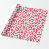 Kussen Lippen Sassy Roze en Rood Cadeaupapier (Uitgerold)