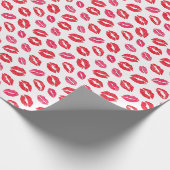 Kussen Lippen Sassy Roze en Rood Cadeaupapier (Hoek)