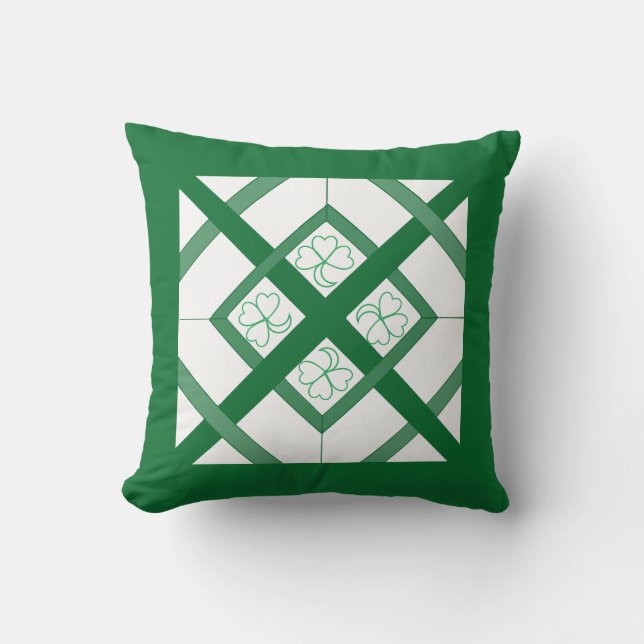Kussen - Loodglas Look Shamrock (Voorkant)